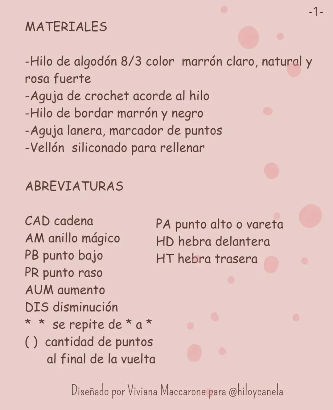 Monita bailarina: Patrón de crochet gratuito - Parte 1
