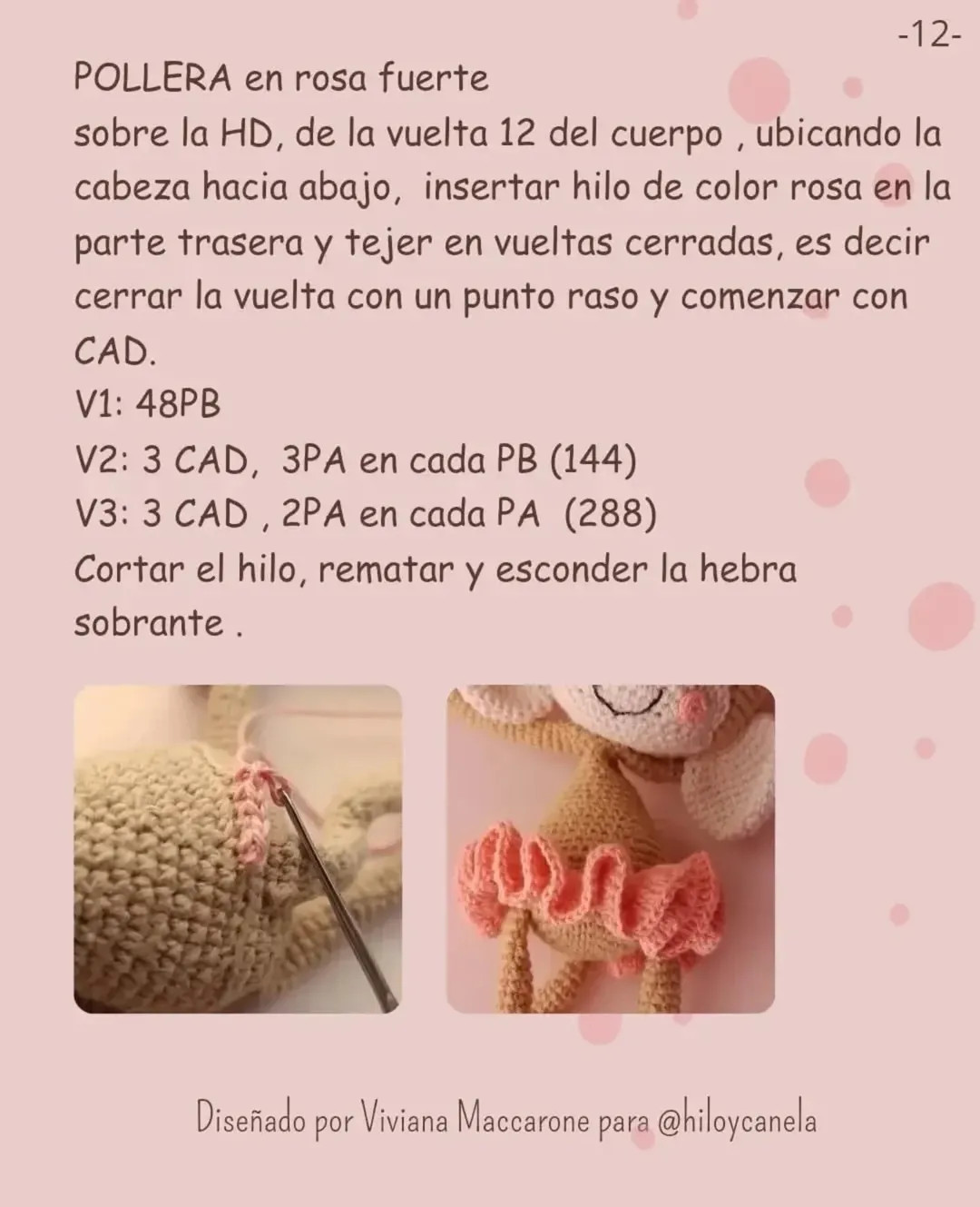 Monita bailarina: Patrón de crochet gratuito - Parte 1