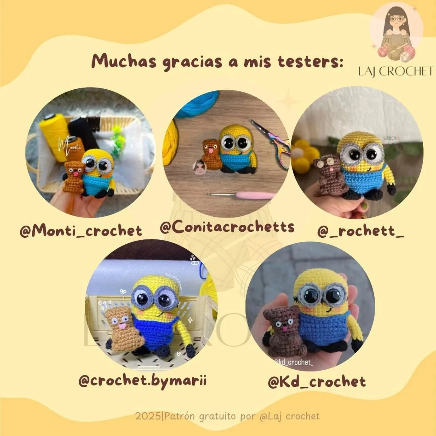 Muneco Minion Bob: Patrón de Ganchillo Gratis