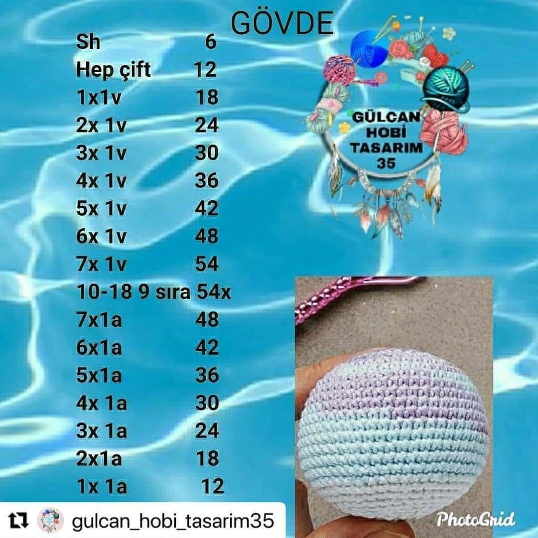 Narbalı Amigurumi Örgü Şeması