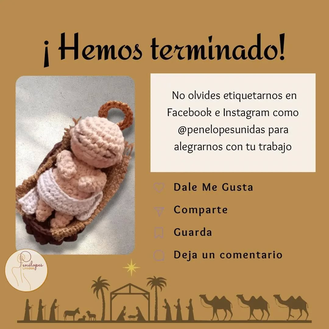Niño Jesús Amigurumi: Gráfico Patrón Crochet
