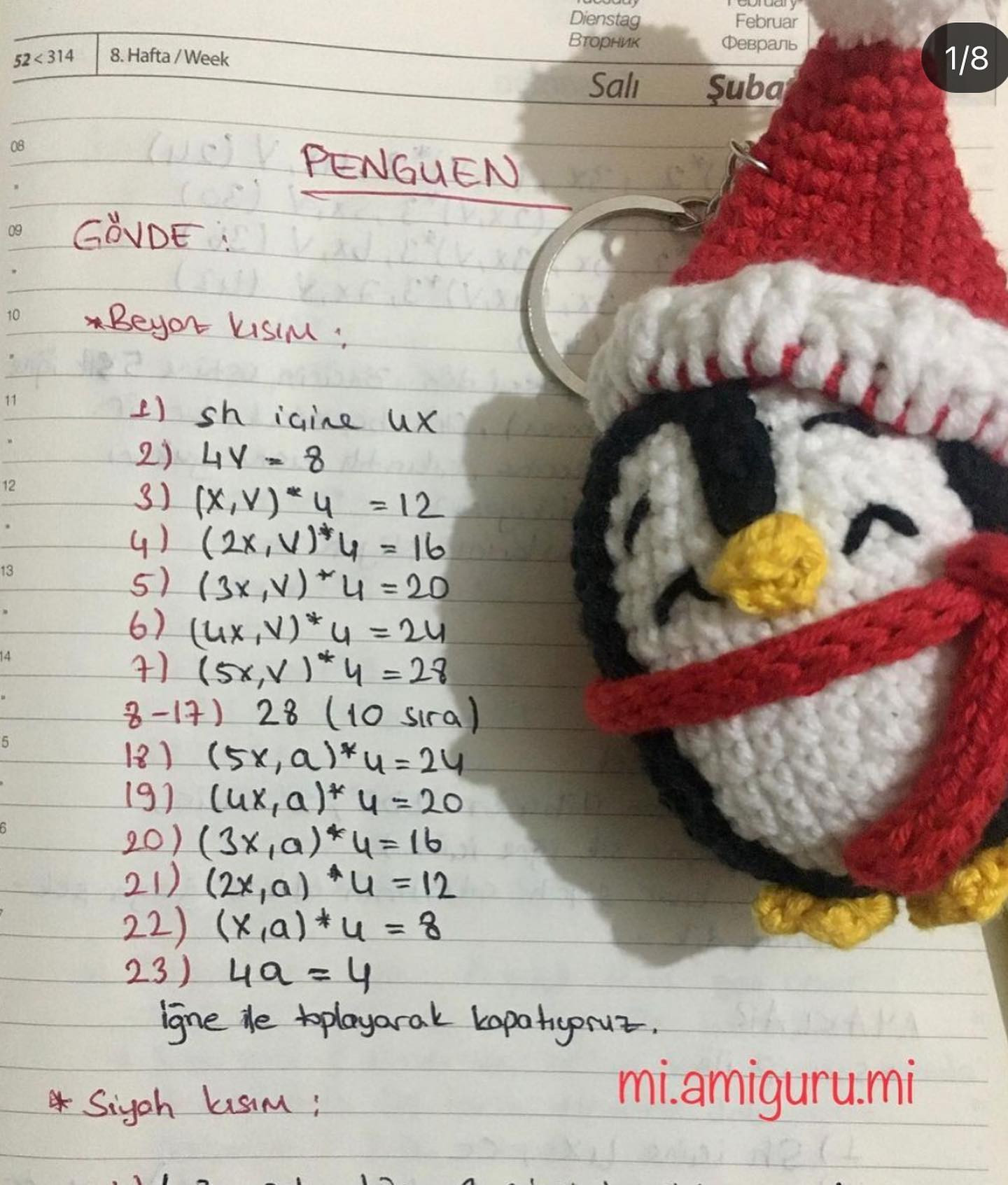 Noel Pengueni Amigurumi Şeması