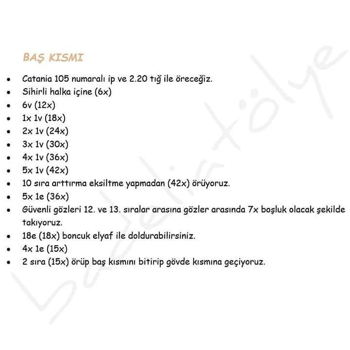 Örgü Bebek Şeması: Adım Adım Talimatlar