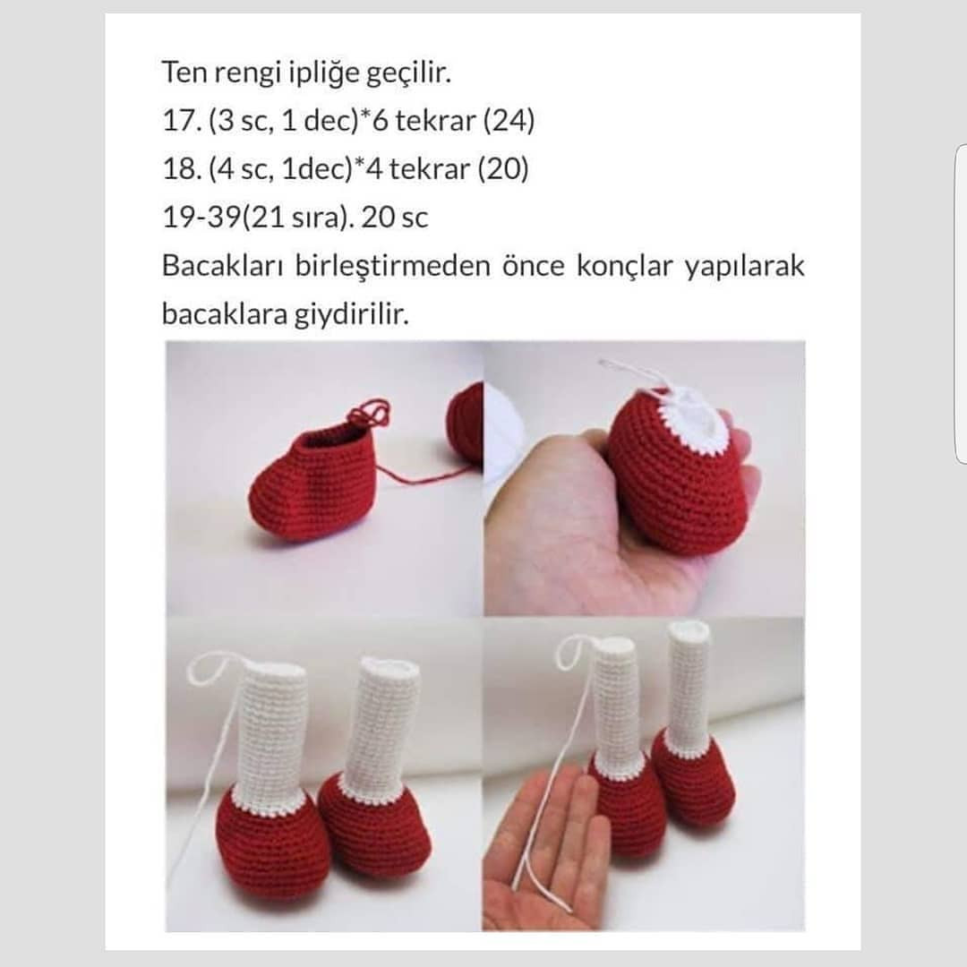 Örgü Bebek Şeması Ama tarif biraz kafamı karıştırdı açıkçası eksik parçalar olursa.
