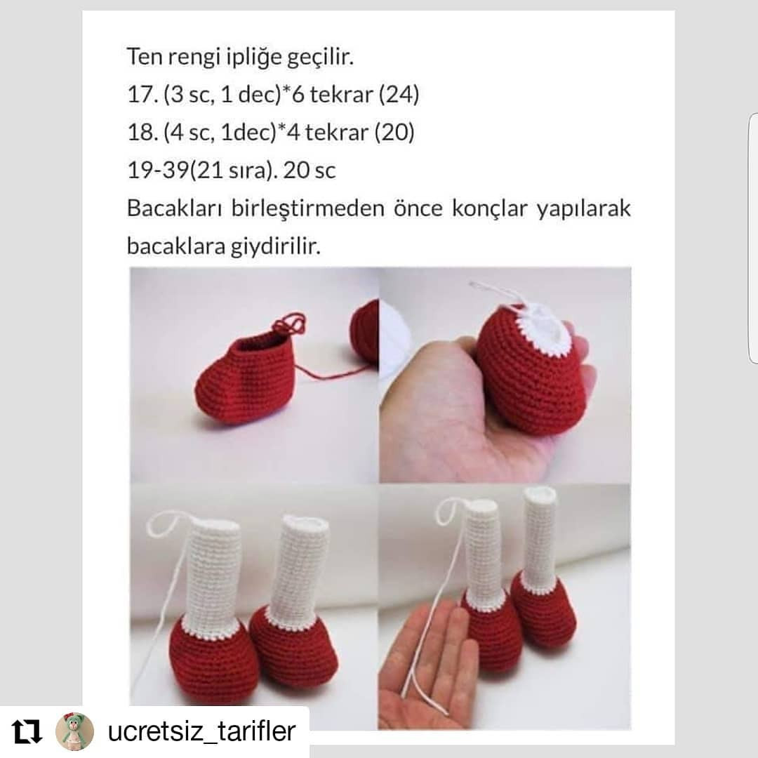 Örgü Bebek Şeması Ama tarif biraz kafamı karıştırdı açıkçası eksik parçalar olursa.