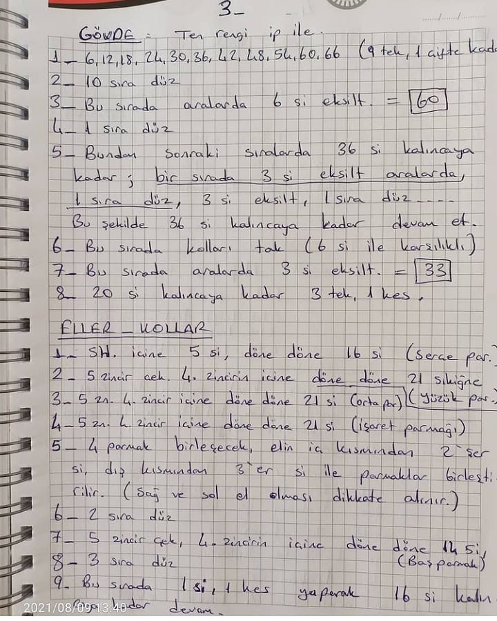 Örgü Bebek Şeması Gününüz güzel geçsin 🙃