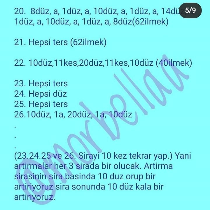 Örgü Bebek Şeması: Şirin Pembe Saçlı Kız