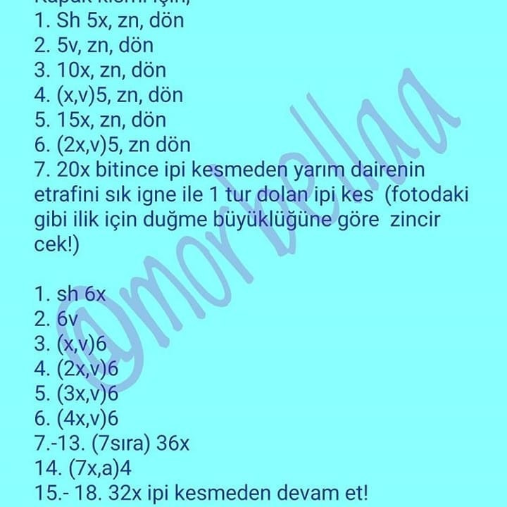 Örgü Bebek Şeması: Şirin Pembe Saçlı Kız