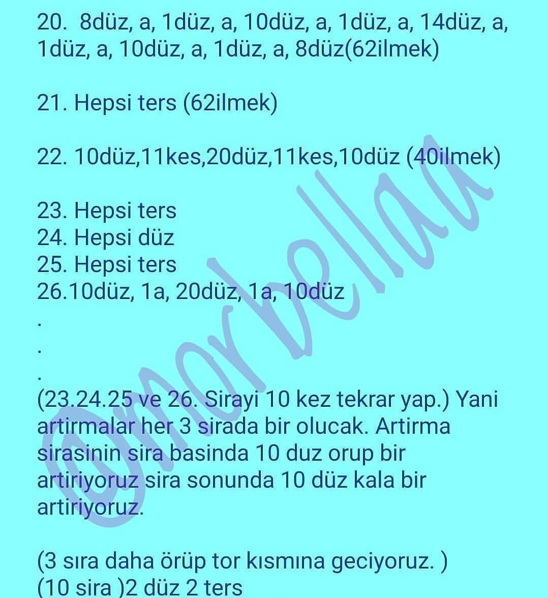 Örgü Bebek Şeması: Şirin Pembe Saçlı Kız