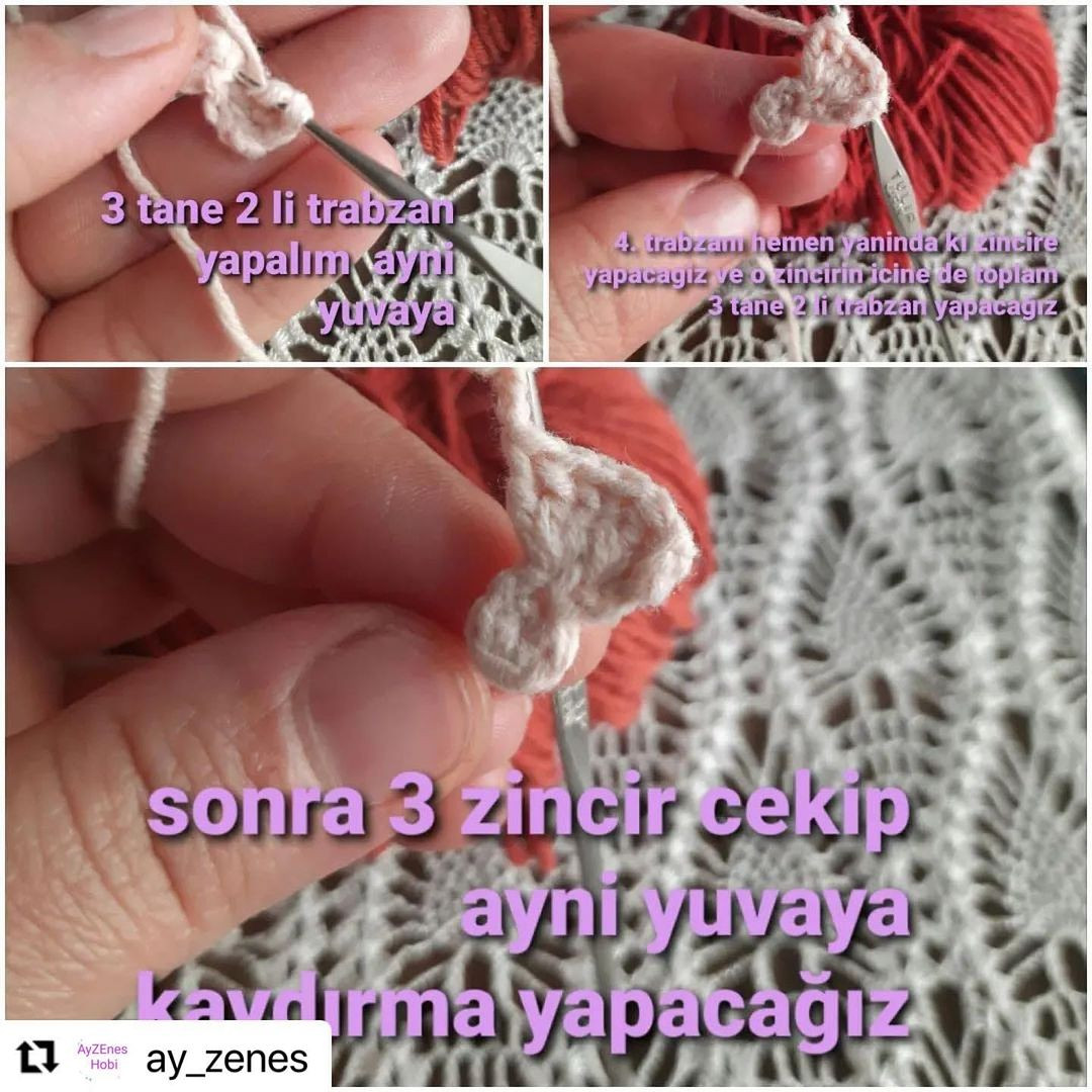 Örgü Çiçek Motif Şeması