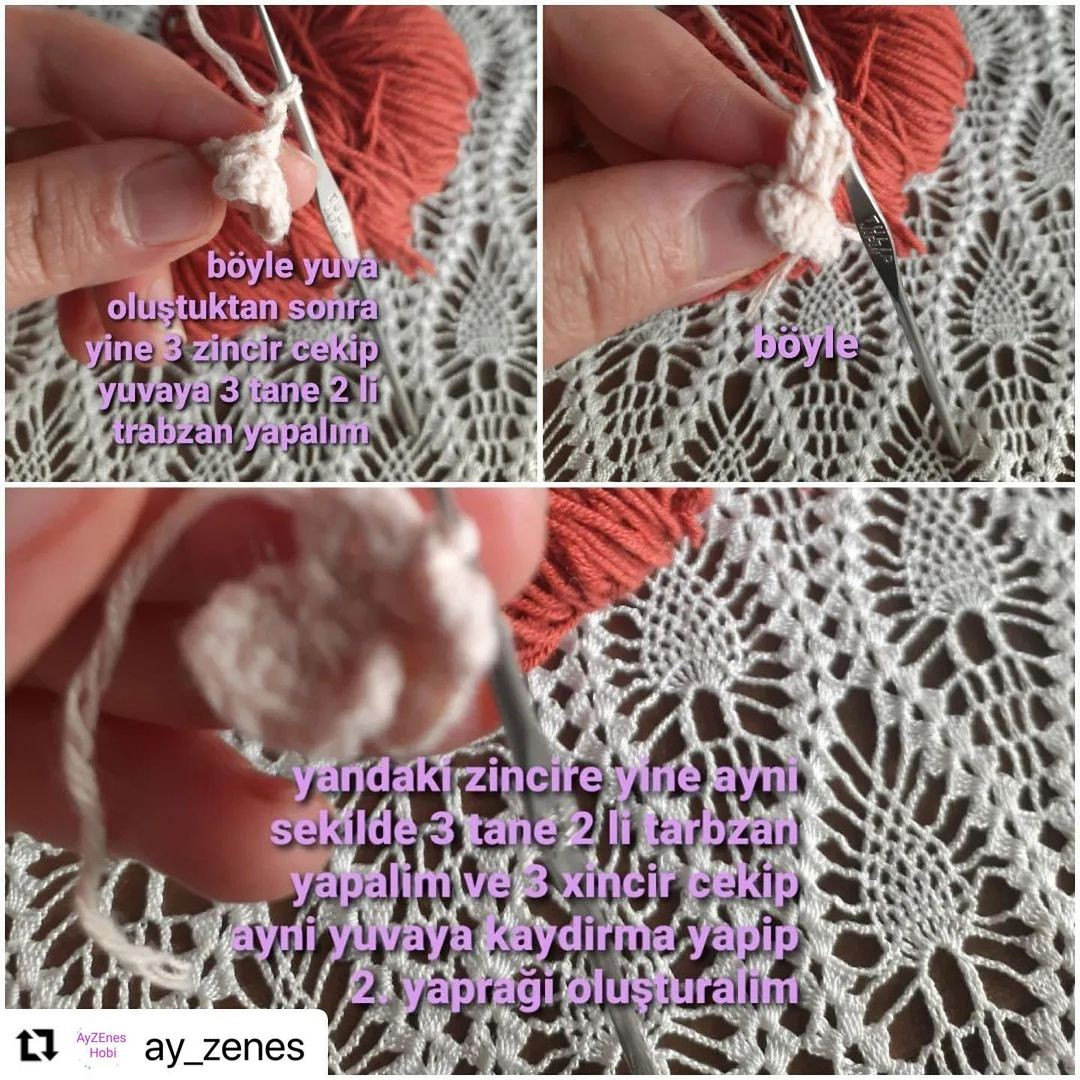 Örgü Çiçek Motif Şeması