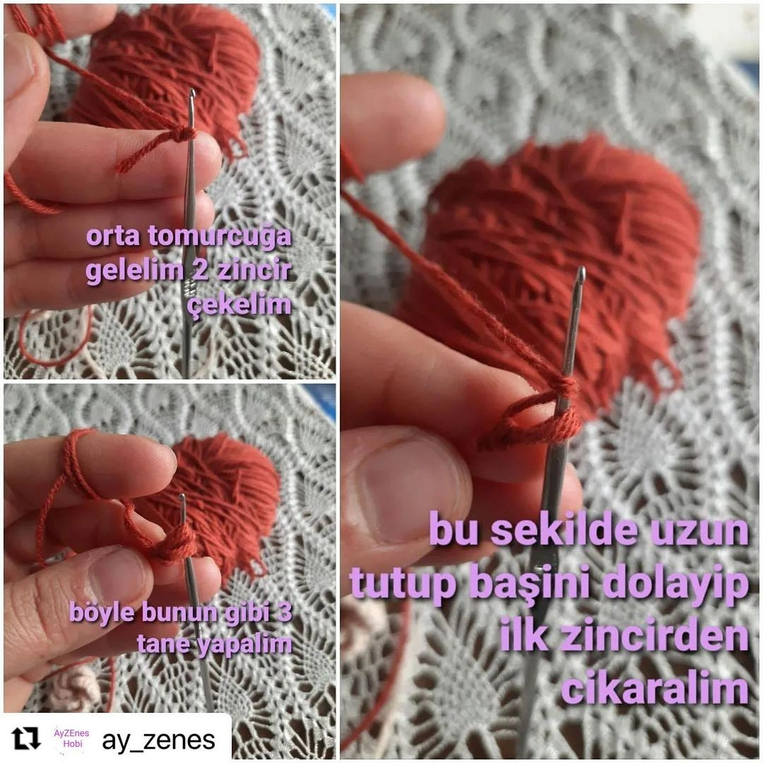 Örgü Çiçek Motif Şeması