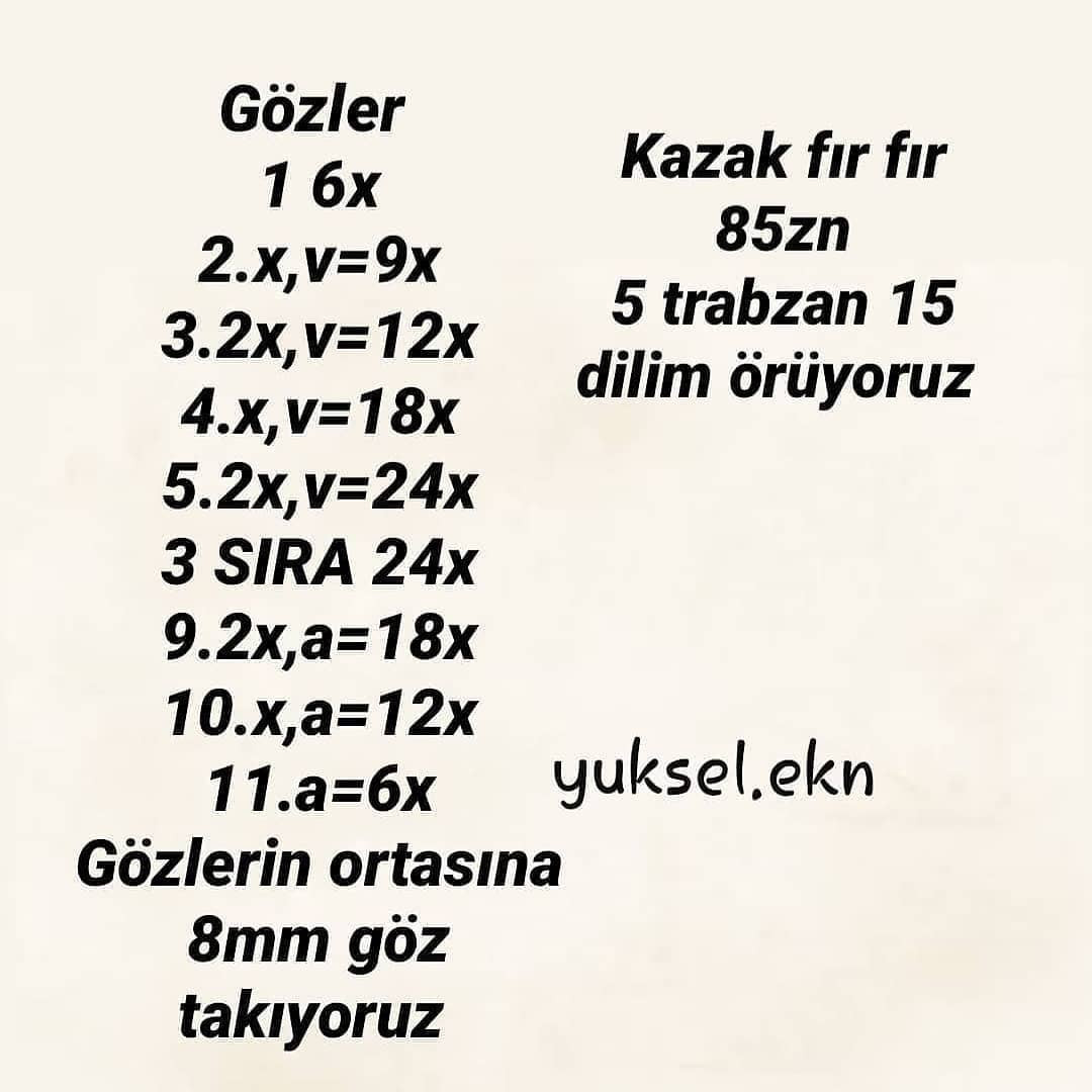 Örgü Şeması: Komik Büyük Gözlü Bayan