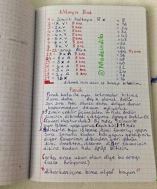 Örgü Şeması: Sevimli Kız ve Kaplumbağası
