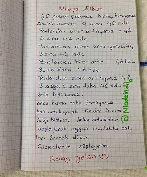 Örgü Şeması: Sevimli Kız ve Kaplumbağası