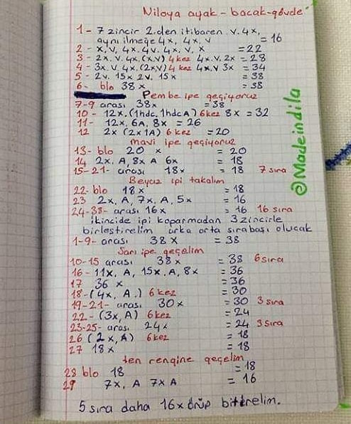 Örgü Şeması: Sevimli Kız ve Kaplumbağası
