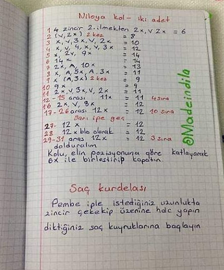 Örgü Şeması: Sevimli Kız ve Kaplumbağası