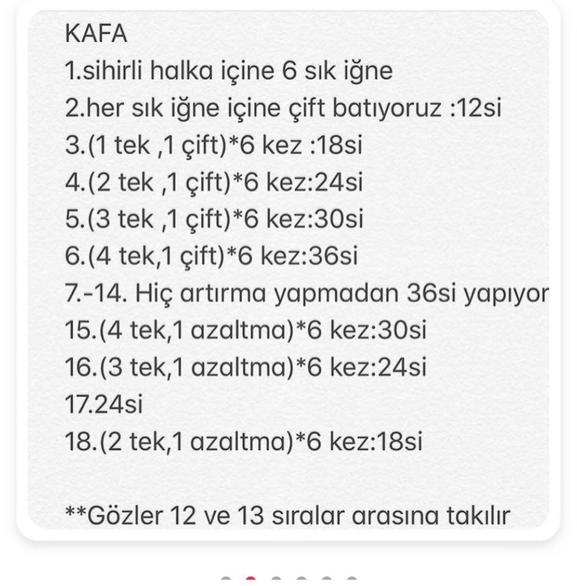 Örme Ayıcık Anahtarlık Şeması