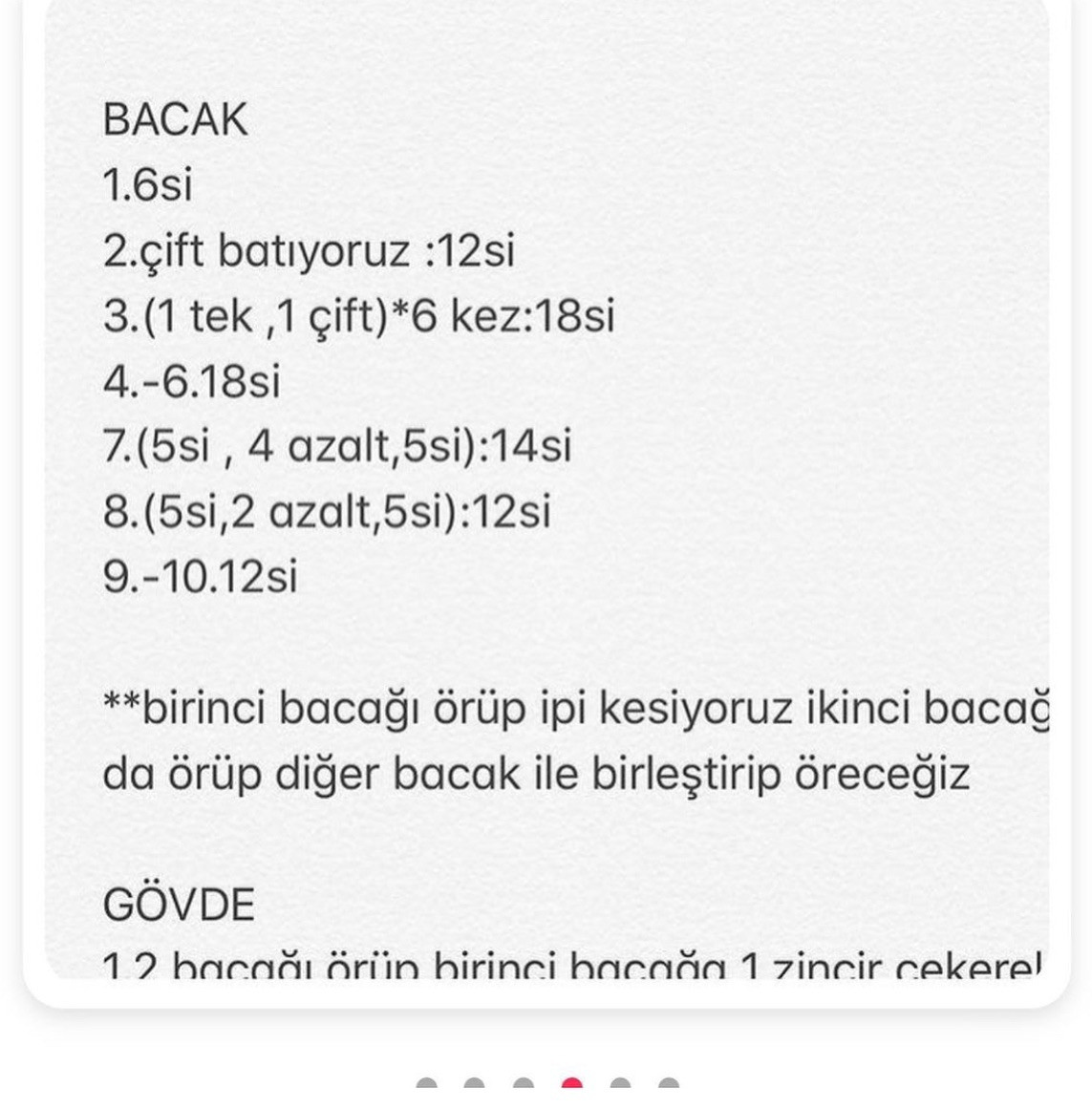 Örme Ayıcık Anahtarlık Şeması