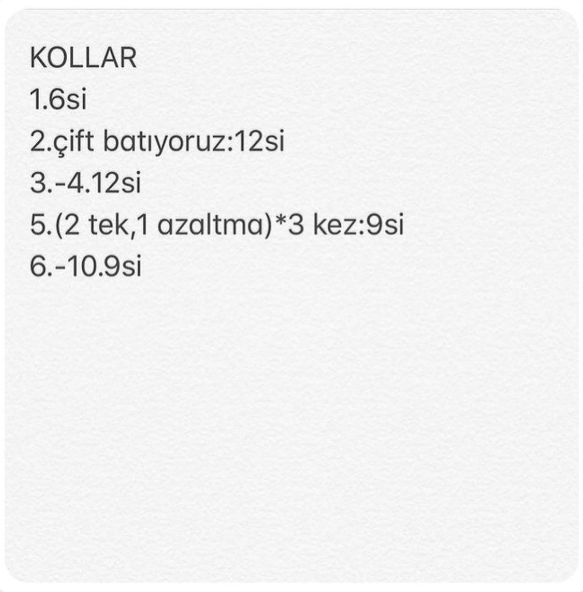 Örme Ayıcık Anahtarlık Şeması