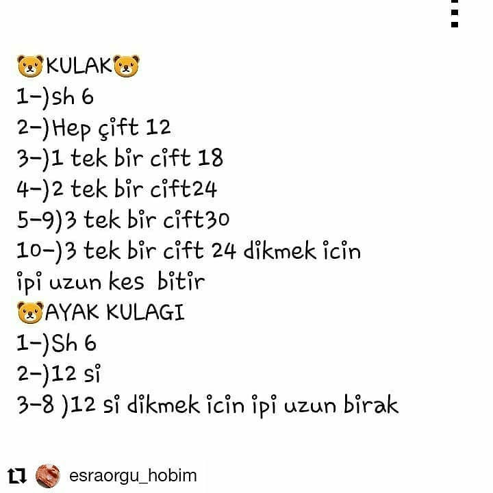 Örme Ayıcık Şeması: Patikli, Şapkalı