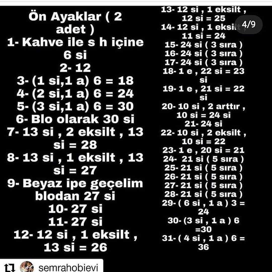Örme İnek Şeması