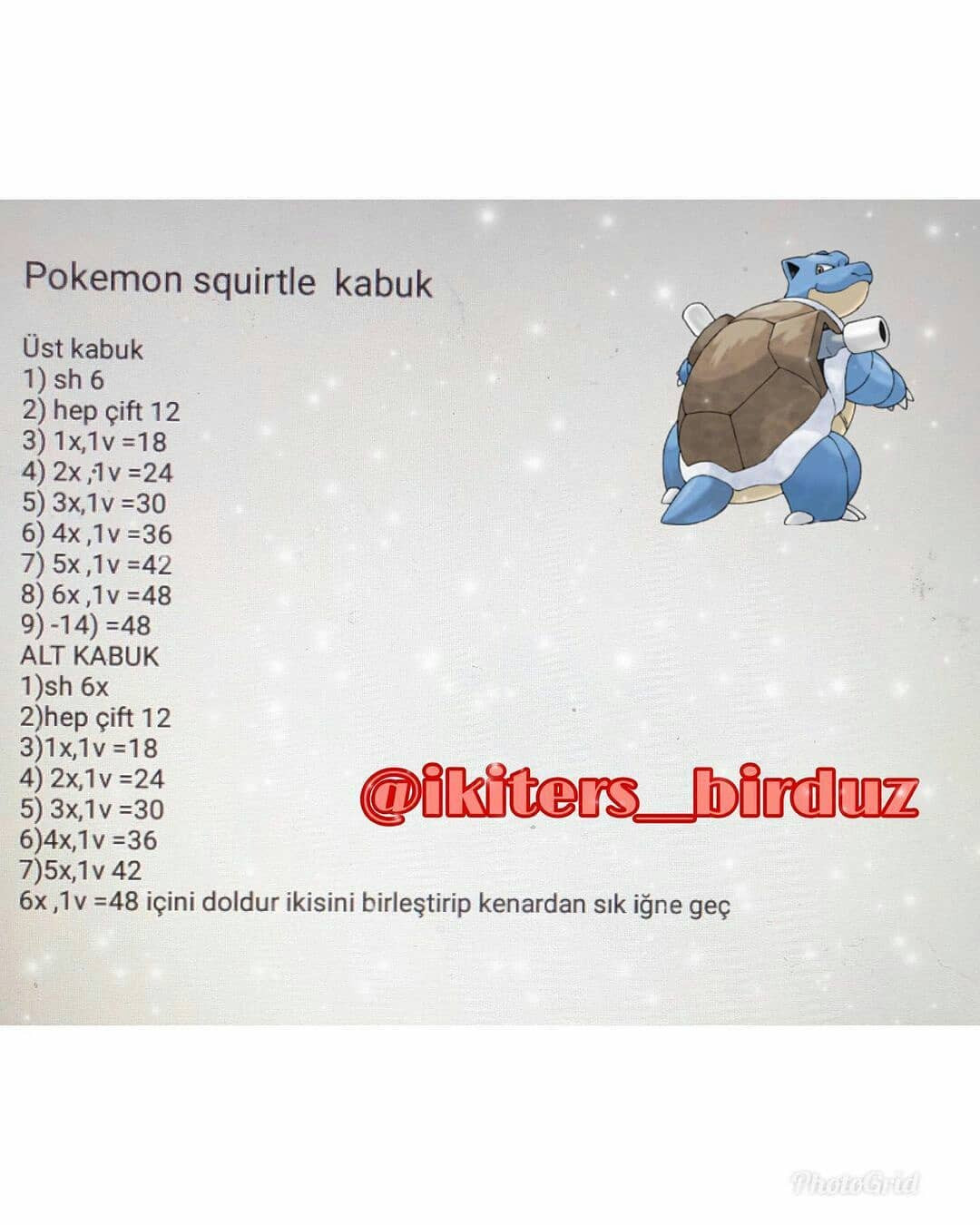 Örme Squirtle Amigurumi Tarifi
