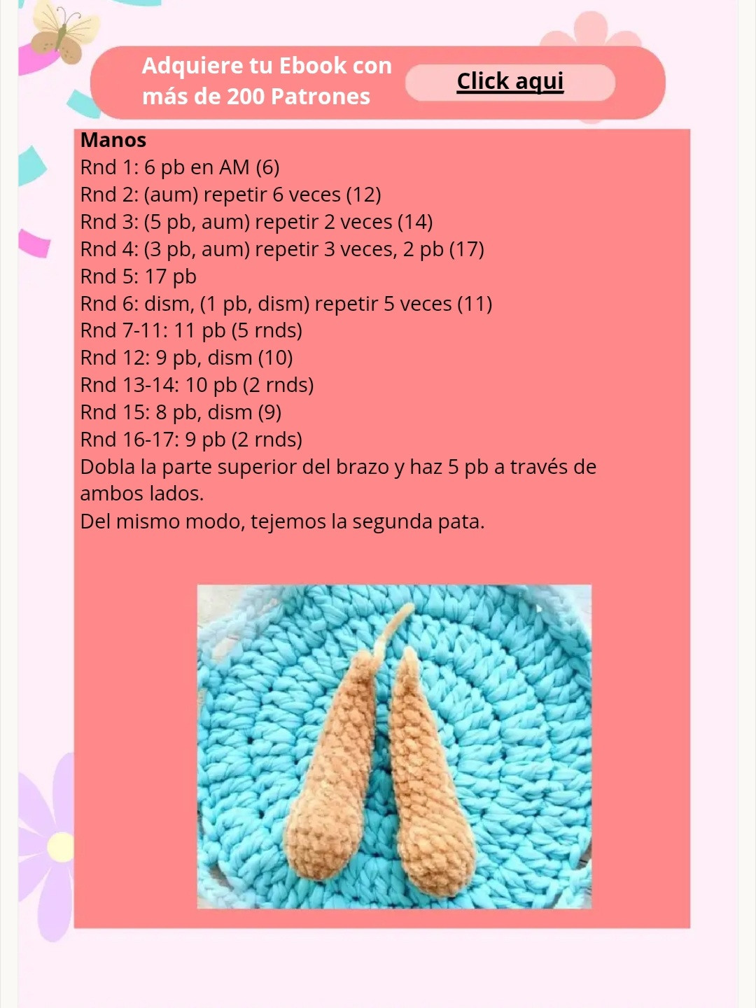 Osito Amigurumi: Patrón Gratis para tejer OSITO EN CHENILLE