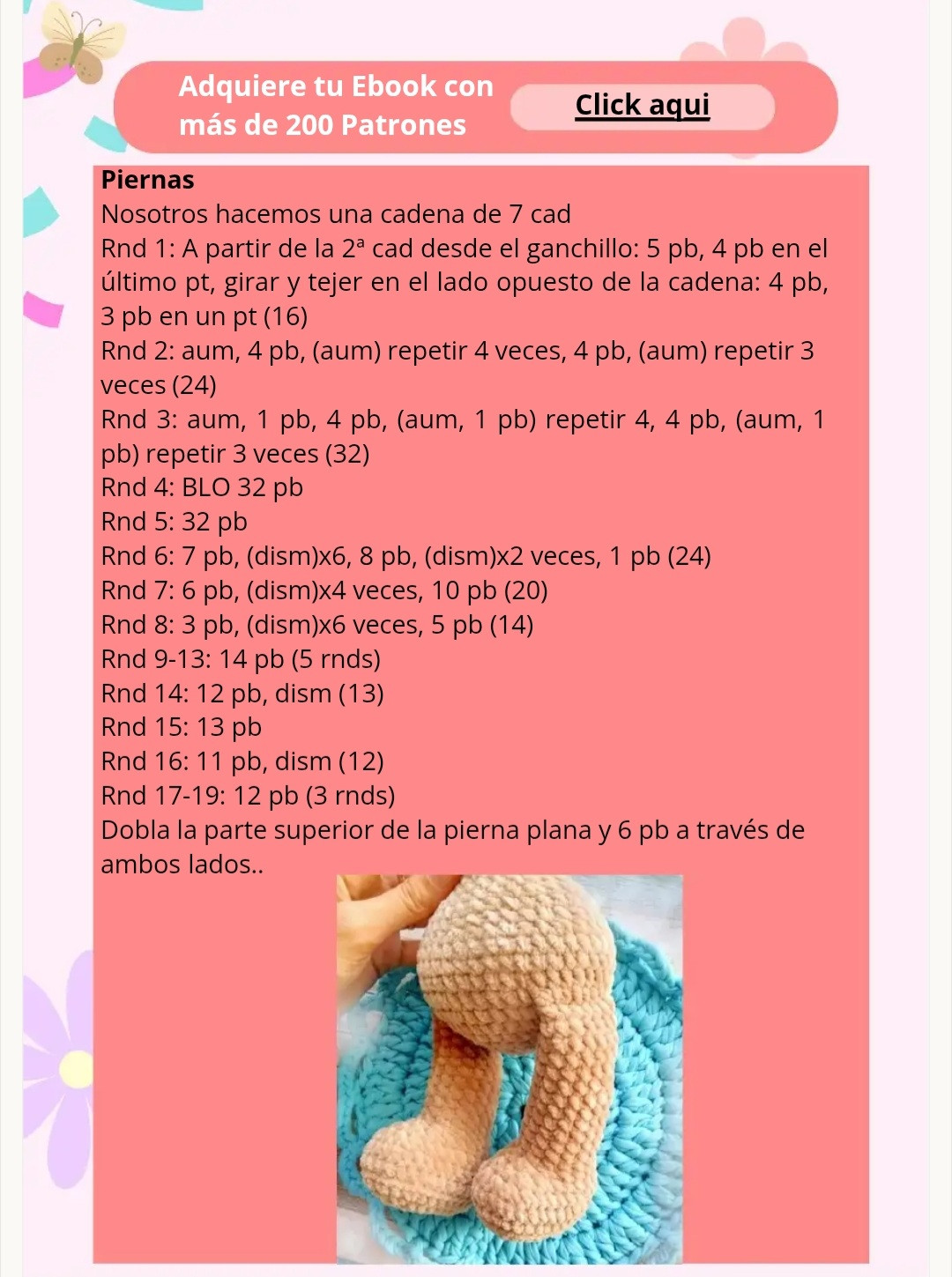 Osito Amigurumi: Patrón Gratis para tejer OSITO EN CHENILLE