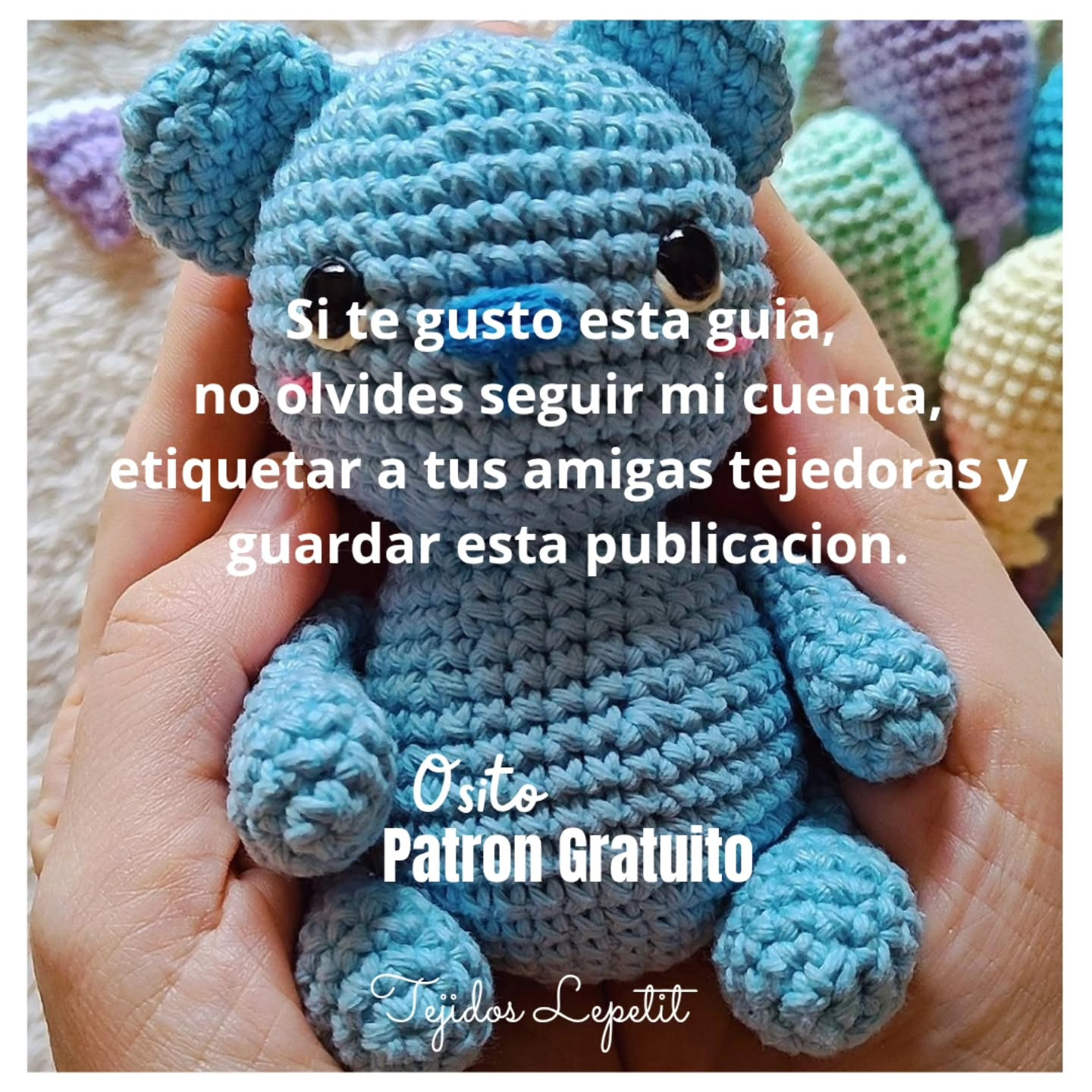 Osito amigurumi: Patrón gratuito para tejer.