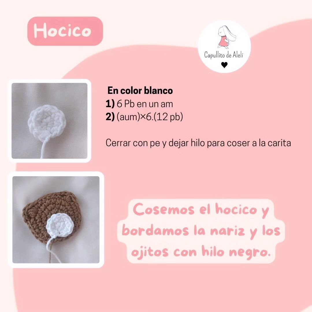 OSITO APLIQUE: Guía de tejido gratuita