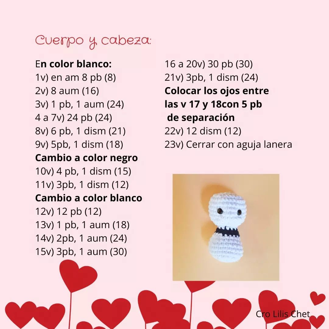 Osito Panda Enamorado: Patrón de Crochet Gratis