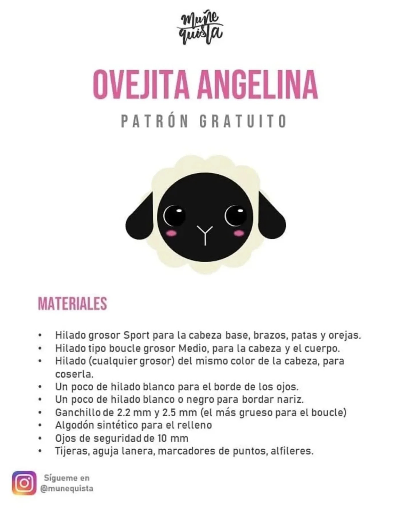 OVEJITA ANGELINA: Patrón de crochet gratuito