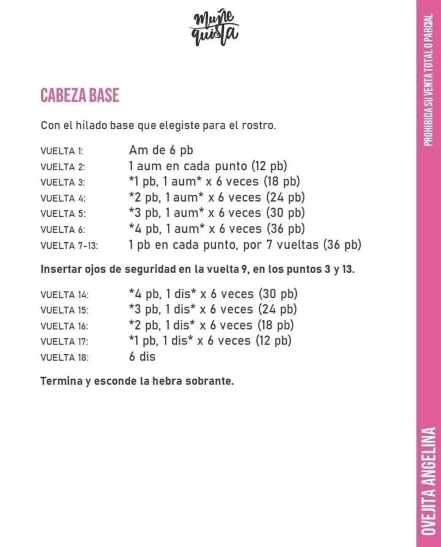 OVEJITA ANGELINA: Patrón de crochet gratuito