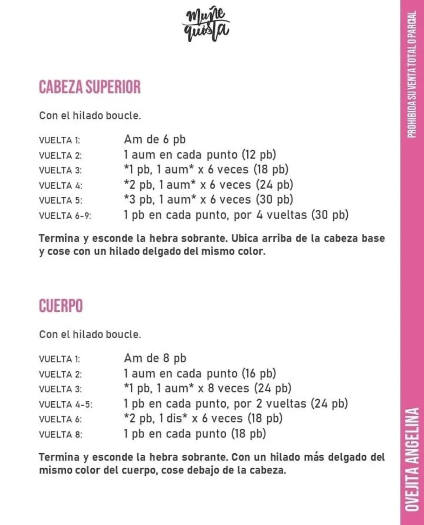 OVEJITA ANGELINA: Patrón de crochet gratuito