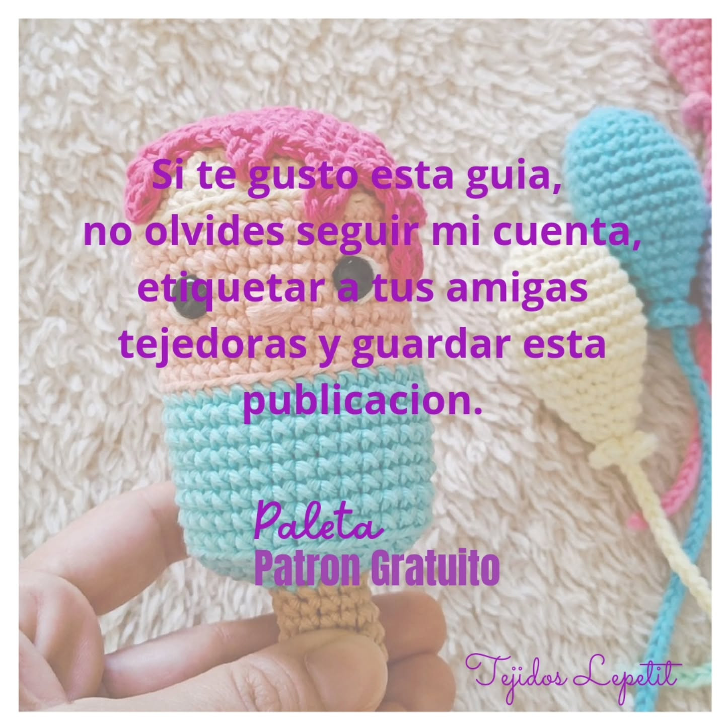Paleta de helado amigurumi: patrón gratuito