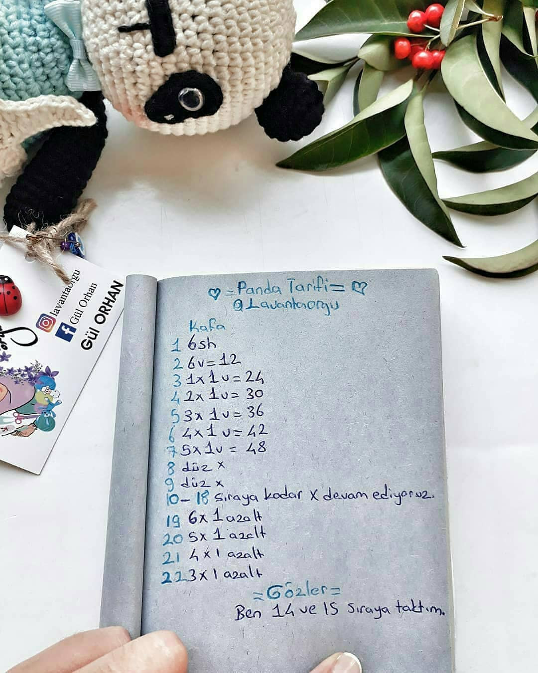 Pandalı Amigurumi Tığ İşi Şeması