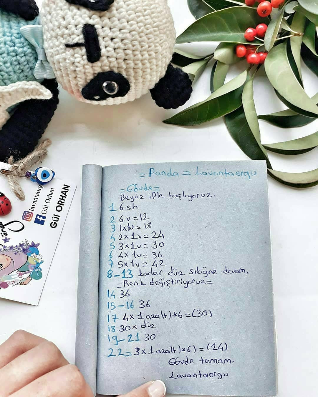 Pandalı Amigurumi Tığ İşi Şeması