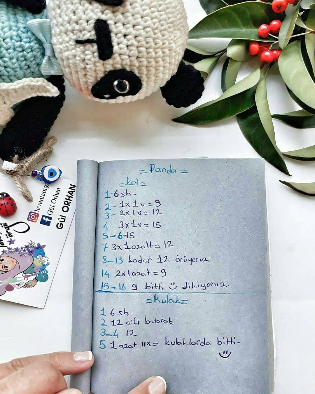 Pandalı Amigurumi Tığ İşi Şeması