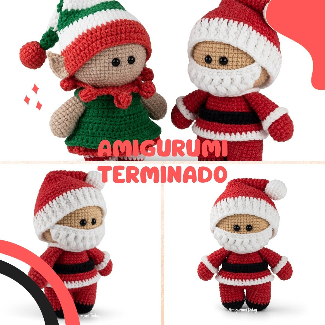 Papá Noel Amigurumi: Patrón de Crochet Gratis