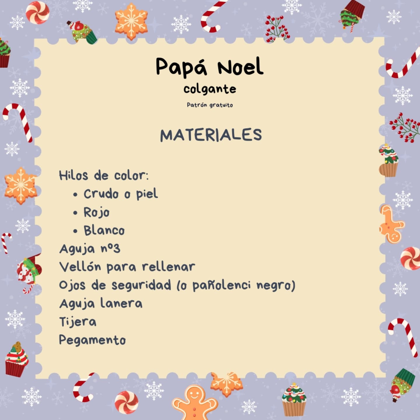 Papá Noel amigurumi: Patrón de gancho gratuito