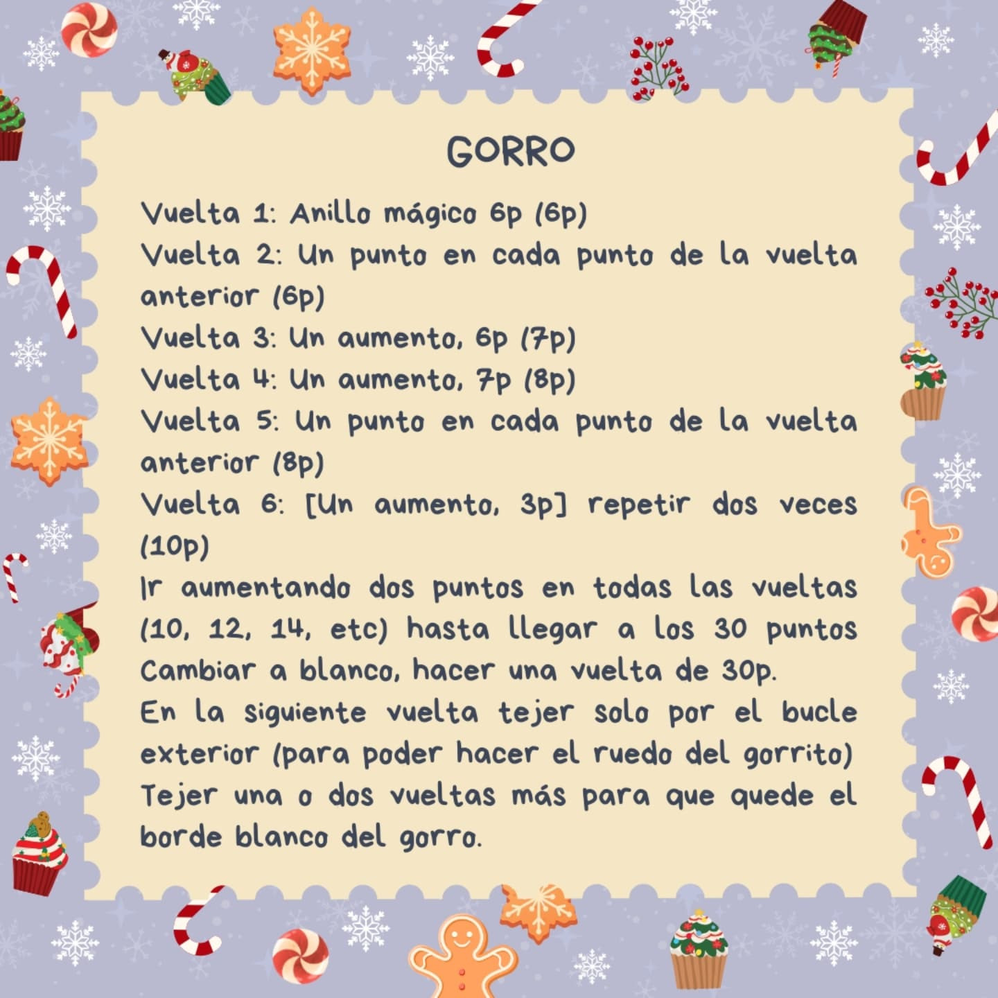 Papá Noel amigurumi: Patrón de gancho gratuito