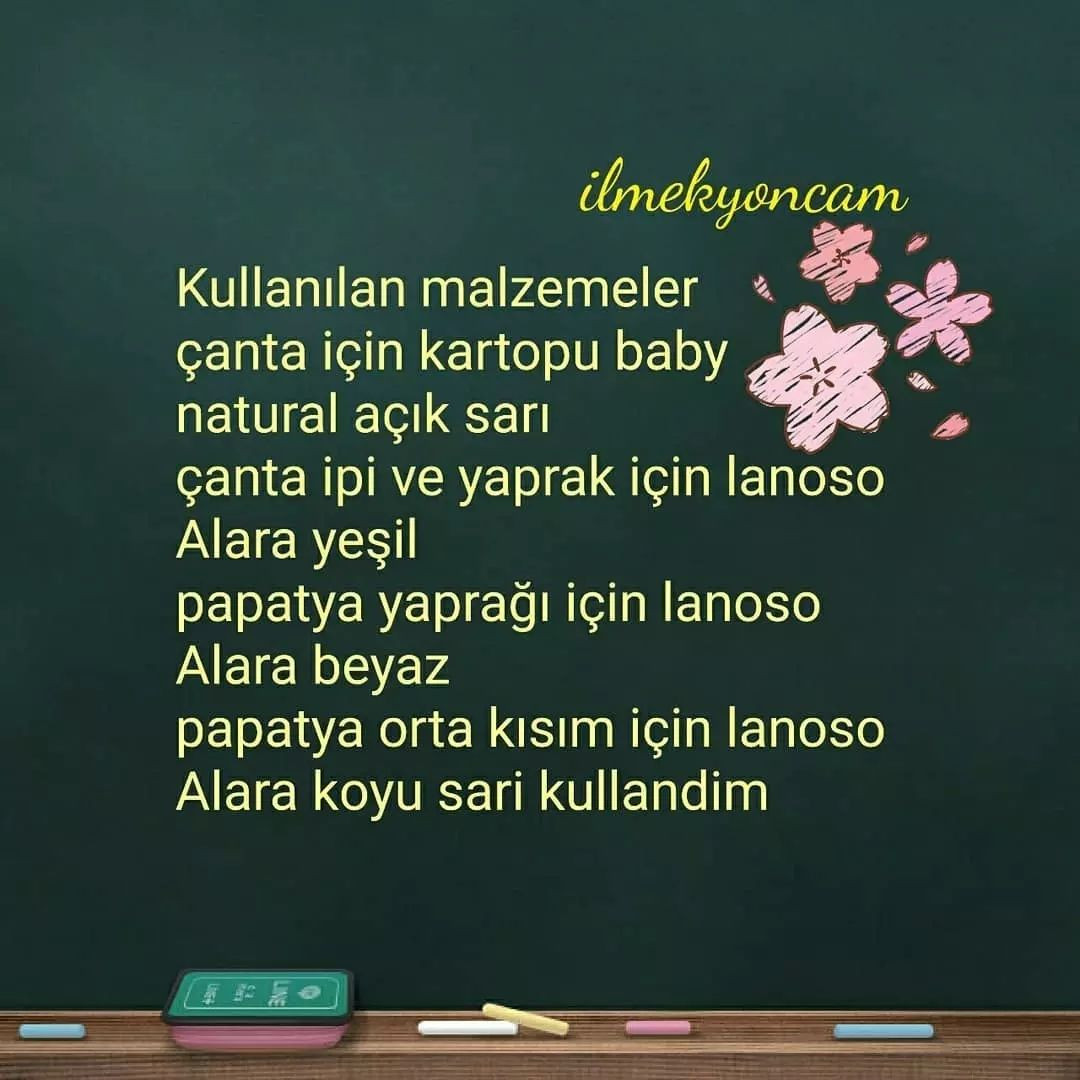 Papatya Çanta Tığ İşi Şeması