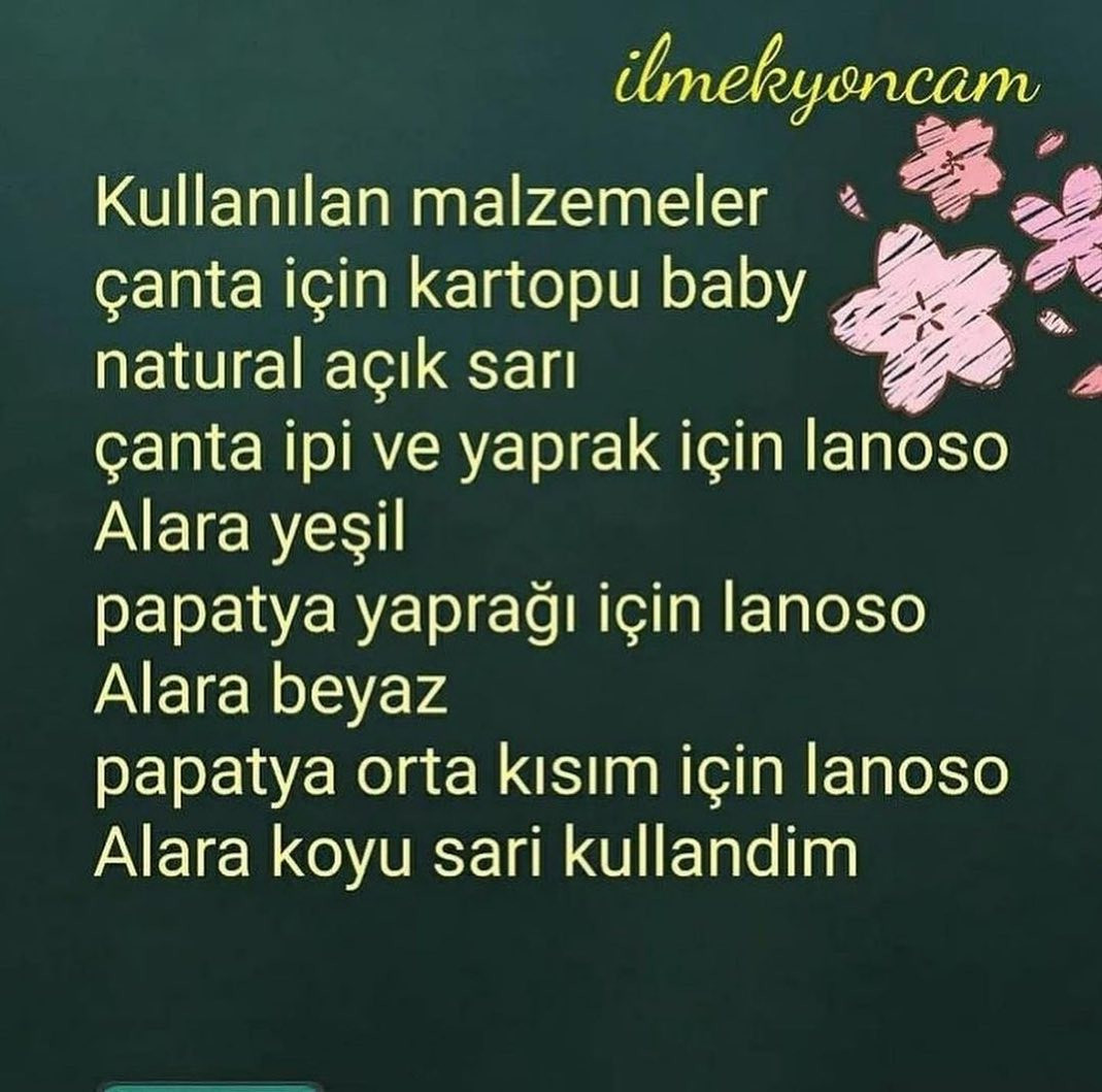 PAPATYA ÇANTASI: ÜCRETSİZ ÖRNEK