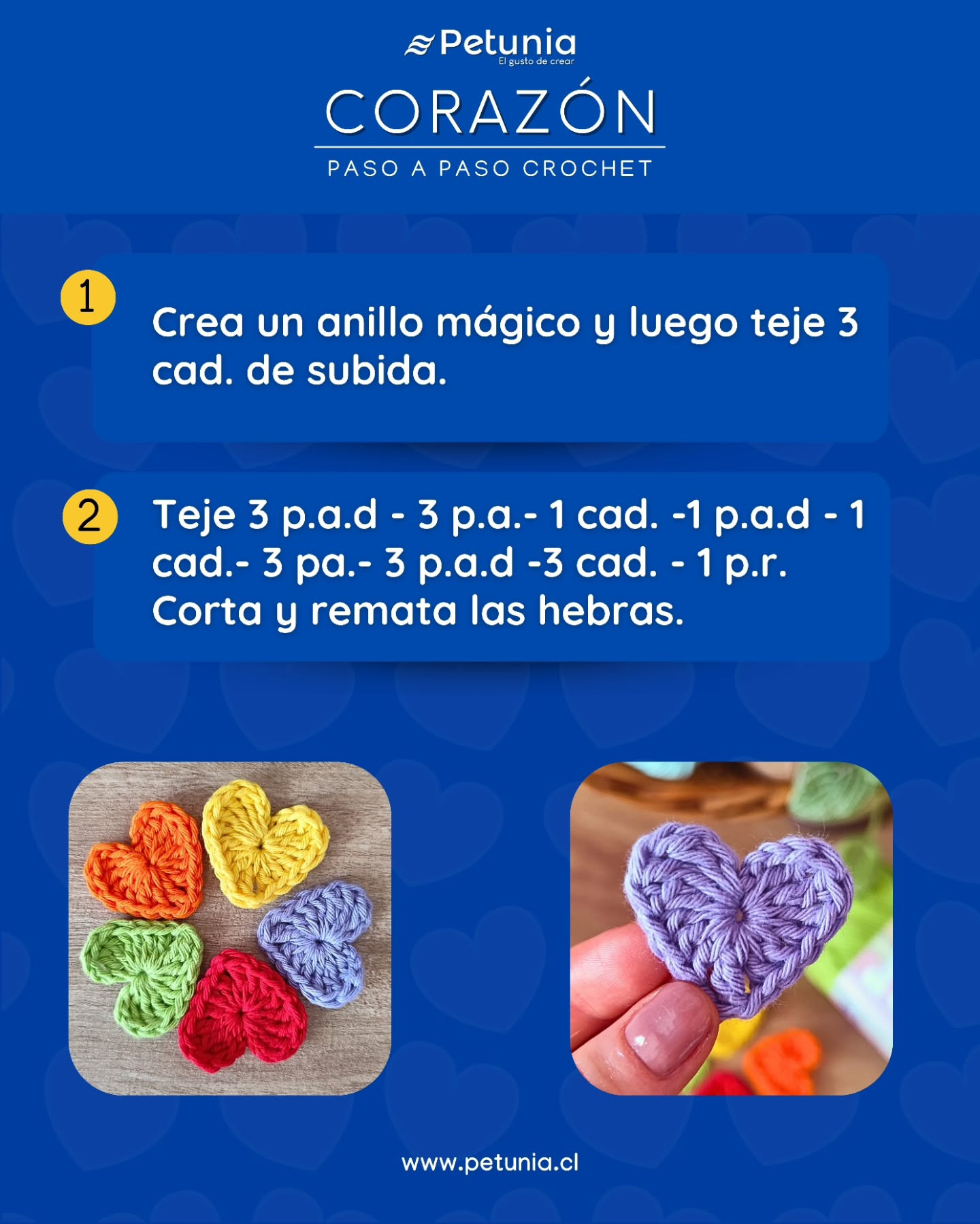 Paso a paso: Crochet de Corazón tierno