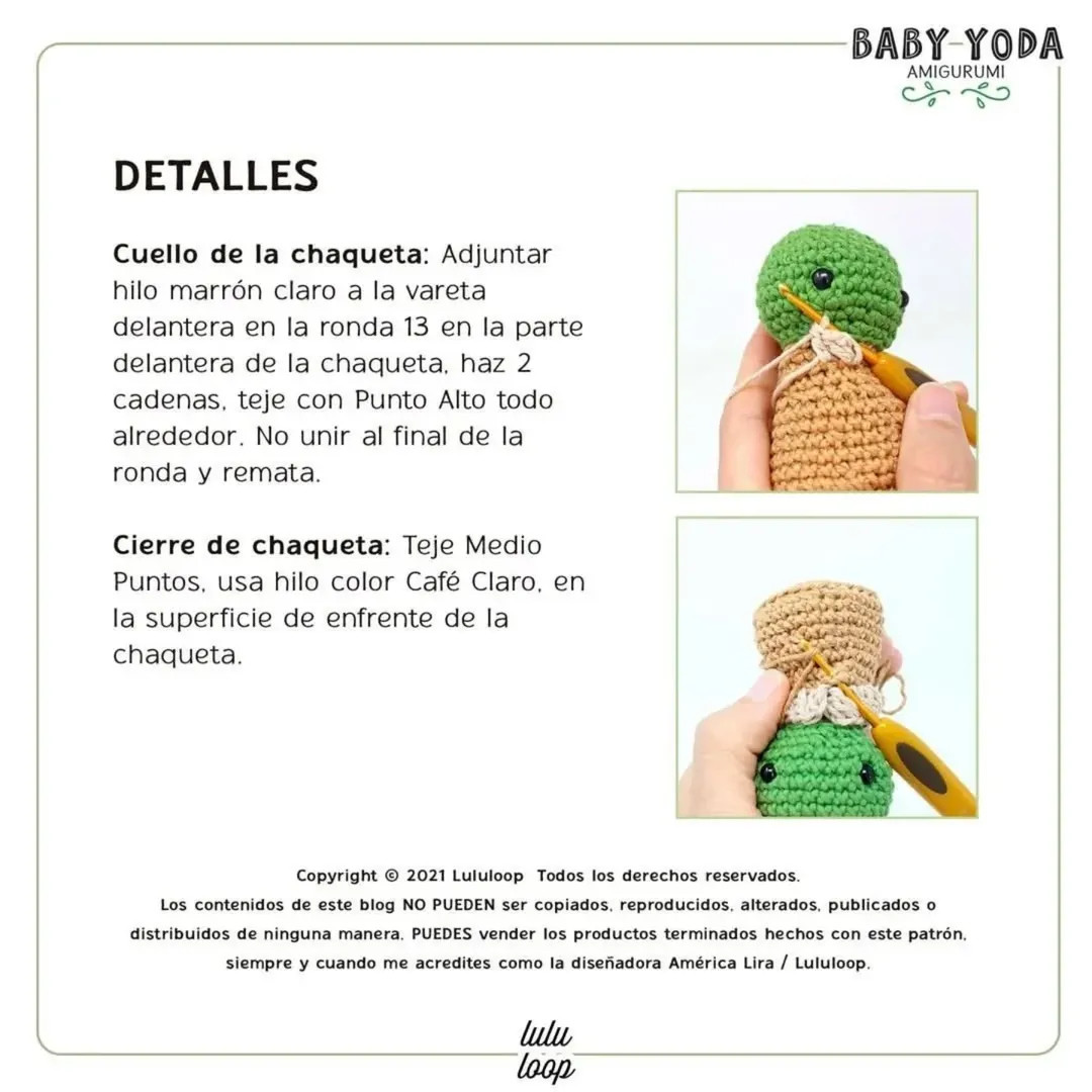 Patrón amigurumi Baby Yoda gratis