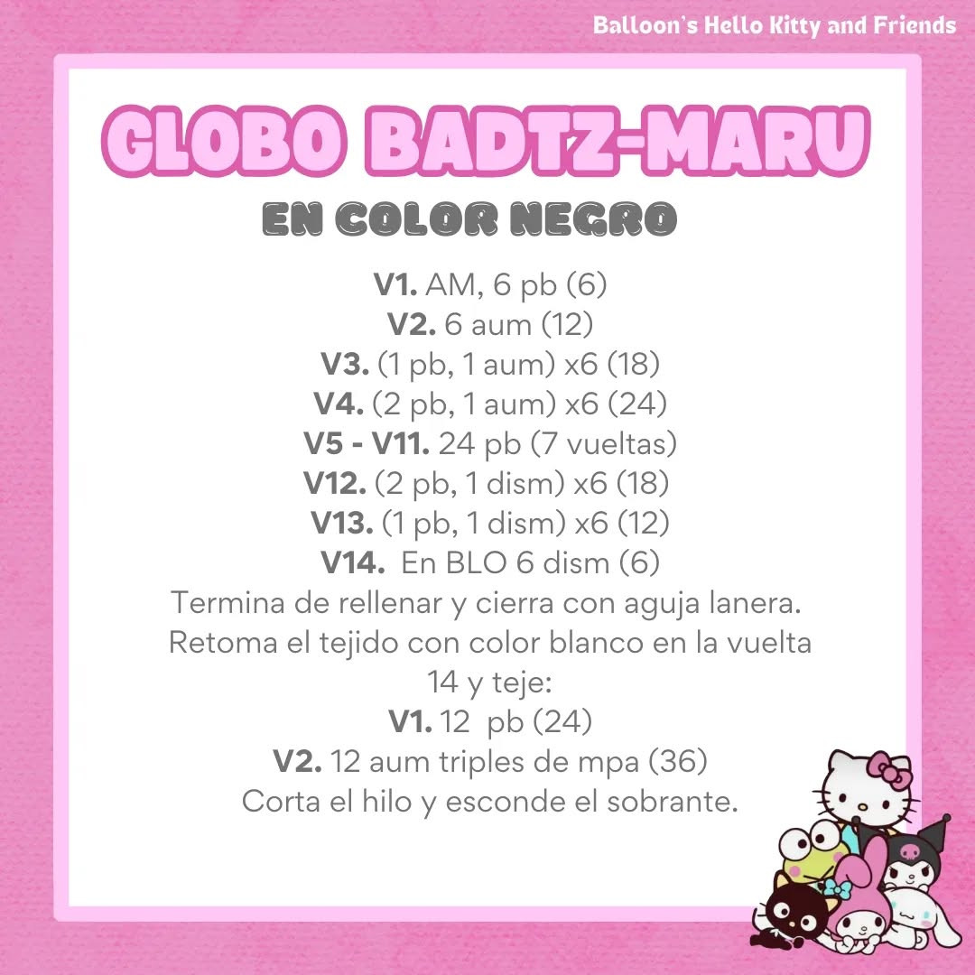 Patrón amigurumi Badtz-Maru globo gratis