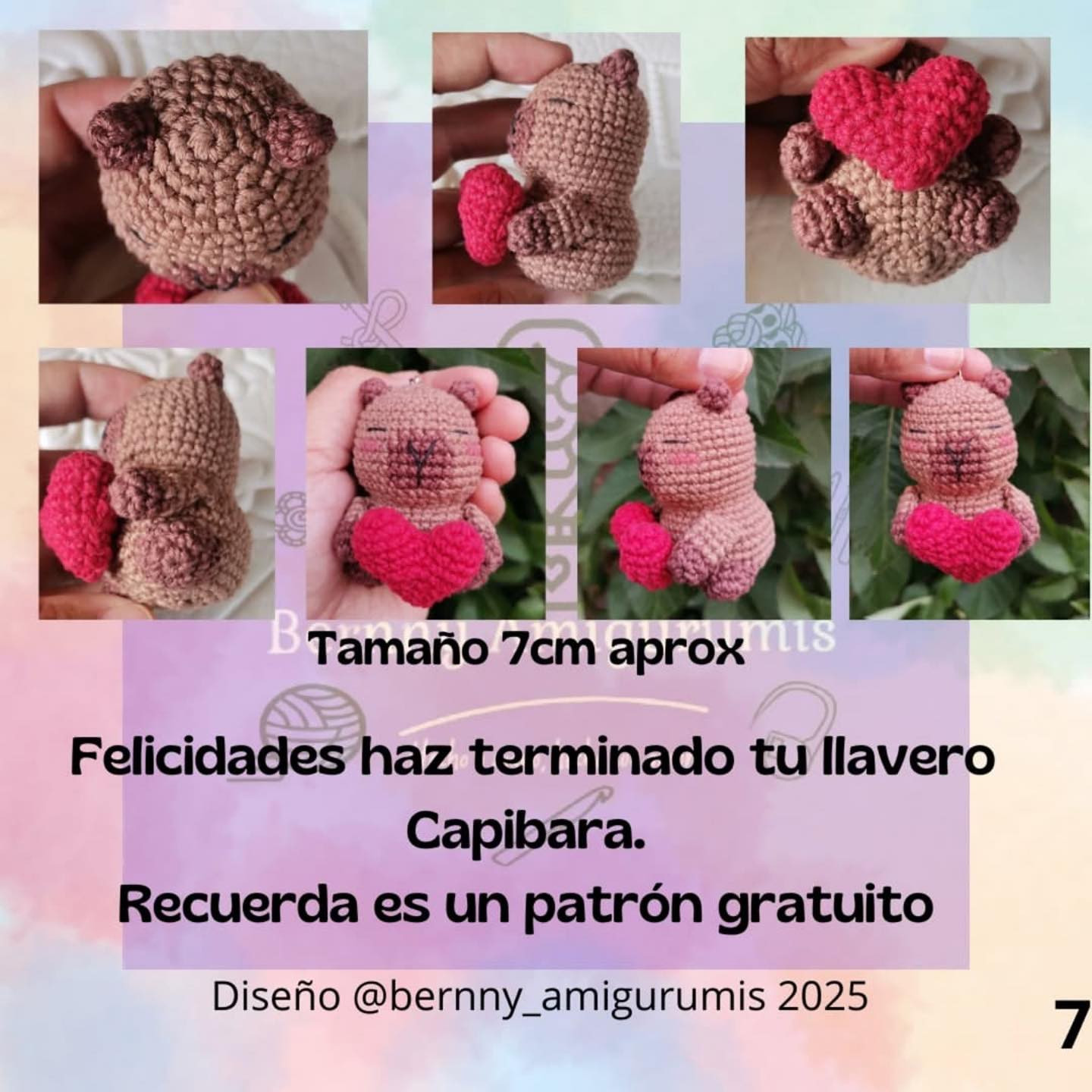 Patrón Amigurumi: Capibara Enamorado con Corazón