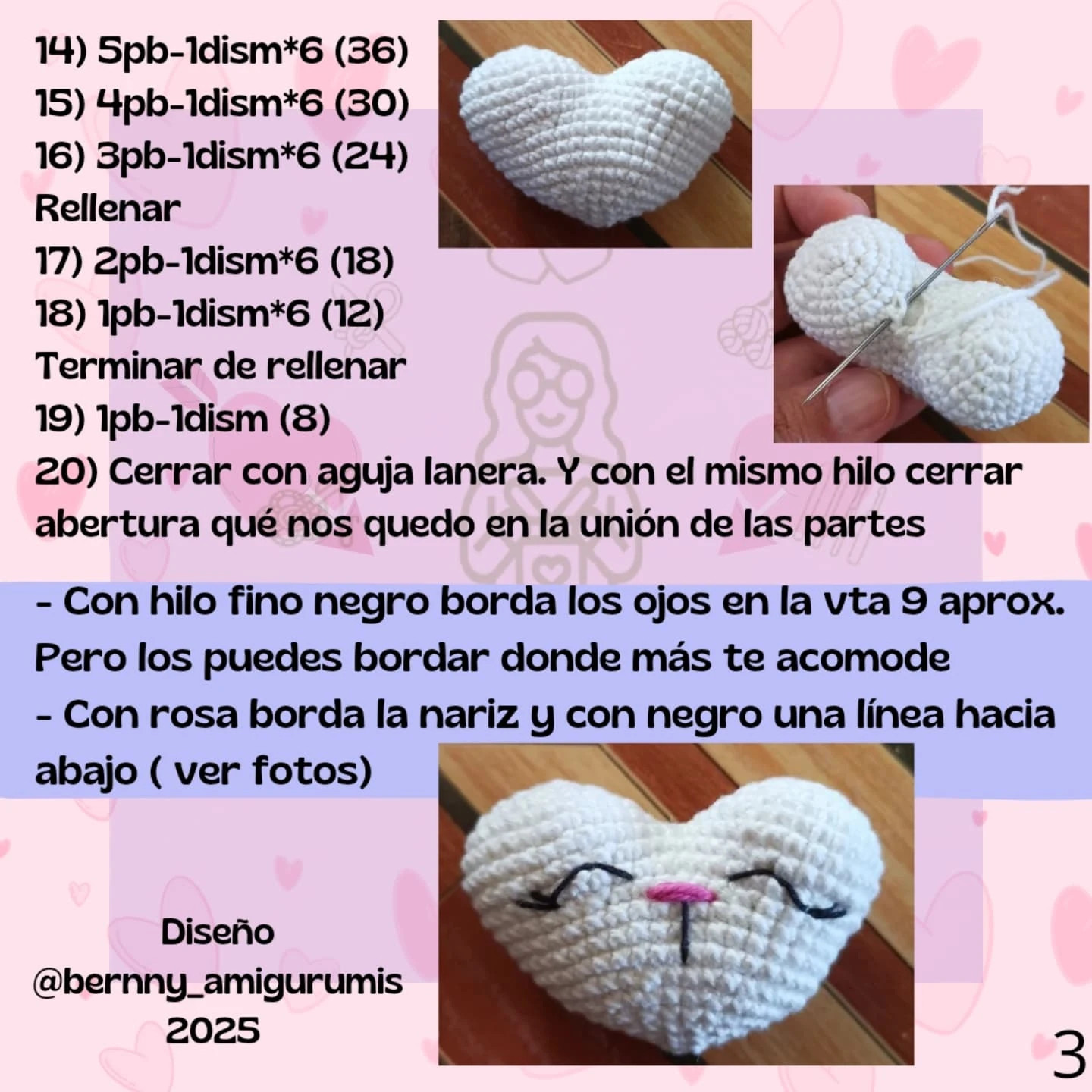 Patrón Amigurumi: Conejo y Corazón