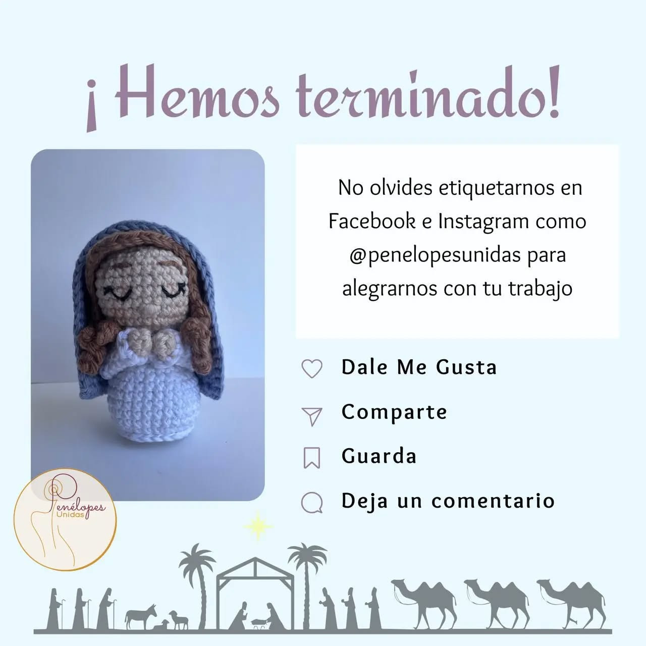Patrón amigurumi de María para Navidad